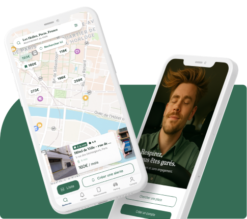Aperçu de l'application mobile Zenpark